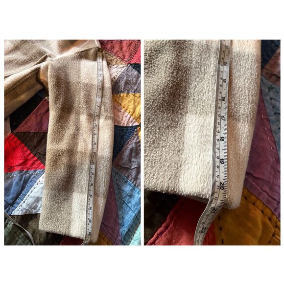 H&M Oversized Plaid Shacket Checkered Jacket Relaxed Fit Beige Plaid Women’s XS - Picture 8 of 9